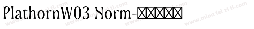 PlathornW03 Norm字体转换
